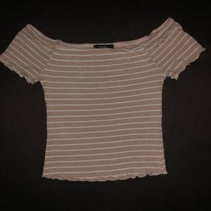 Pink and White Striped Forever 21 Top